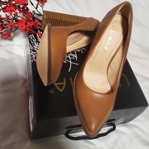 Brown Block Heel Shoes